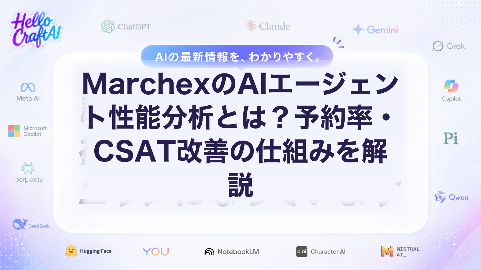 MarchexのAIエージェント性能分析とは？予約率・CSAT改善の仕組みを解説