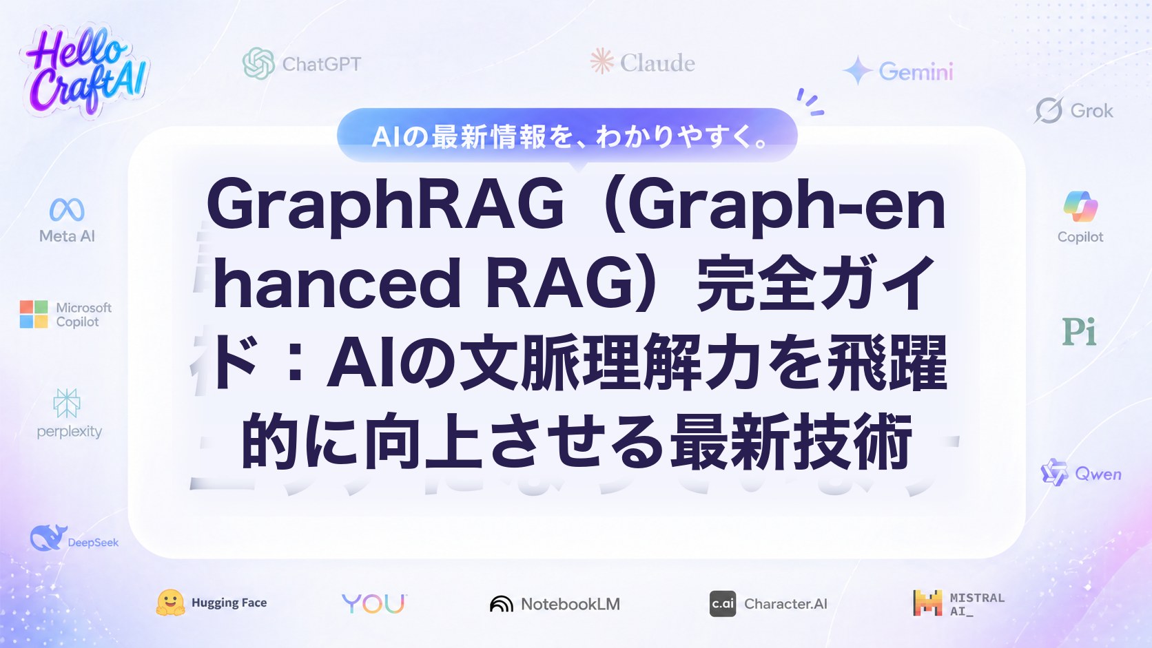 GraphRAG（Graph-enhanced RAG）完全ガイド：AIの文脈理解力を飛躍的に向上させる最新技術
