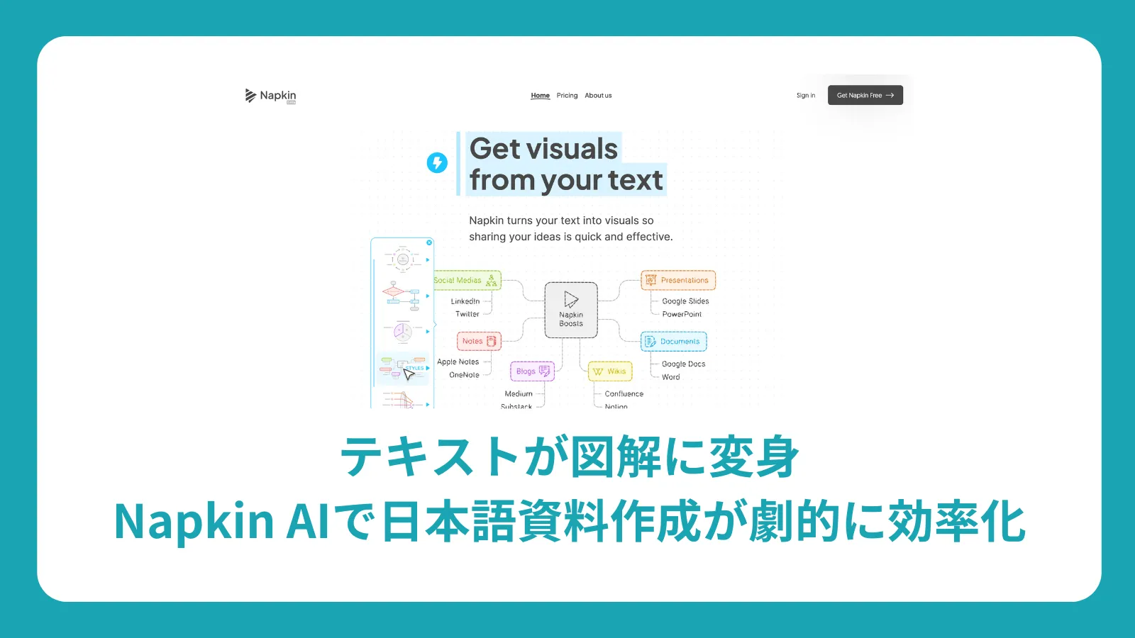 テキストが図解に変身：Napkin AIで日本語資料作成が劇的に効率化